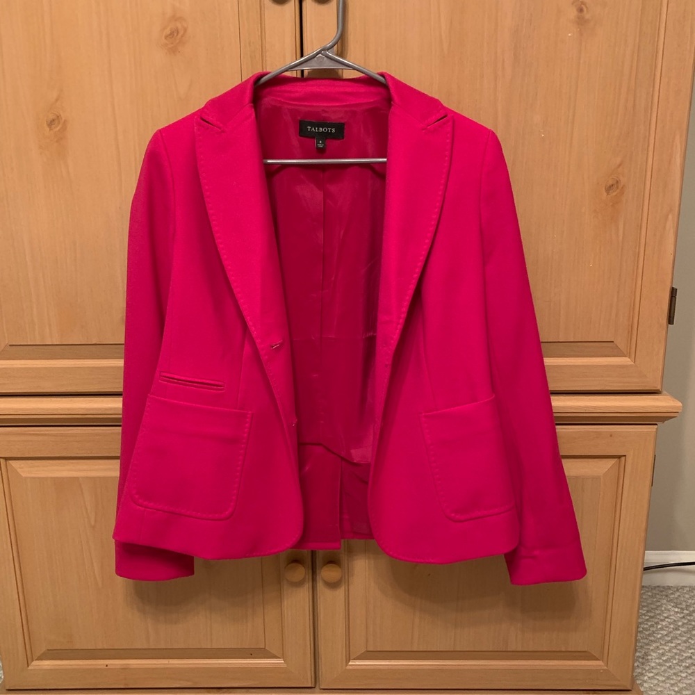 Talbots Women’s Raspberry Blazer - Picture 3 of 5